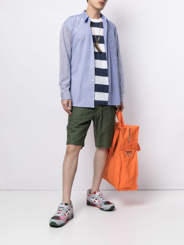 Browns Comme Des Garçons Shirt Blue Striped Cotton Shirt | Browns Shirts