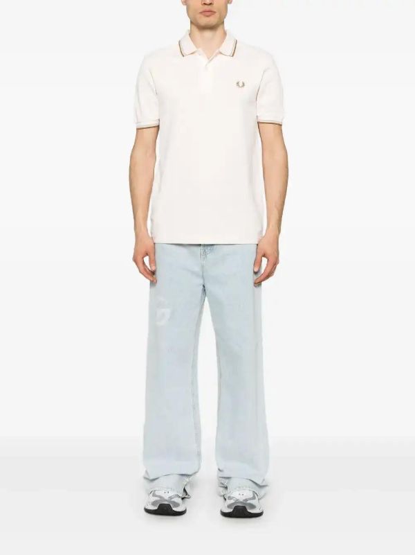 Browns Comme Des Garçons Shirt Embroidered-motif Polo Shirt | Browns Polo Shirts