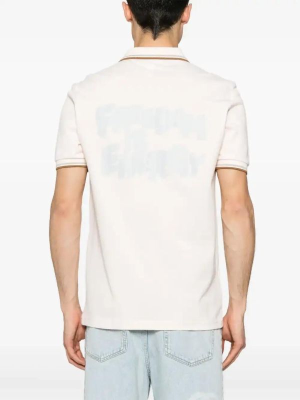 Browns Comme Des Garçons Shirt Embroidered-motif Polo Shirt | Browns Polo Shirts