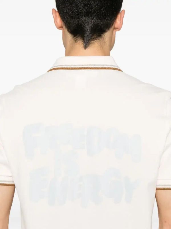 Browns Comme Des Garçons Shirt Embroidered-motif Polo Shirt | Browns Polo Shirts