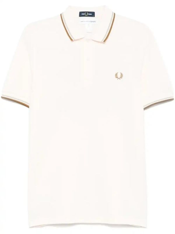 browns Comme Des Garçons Shirt embroidered-motif polo shirt | Browns Polo Shirts
