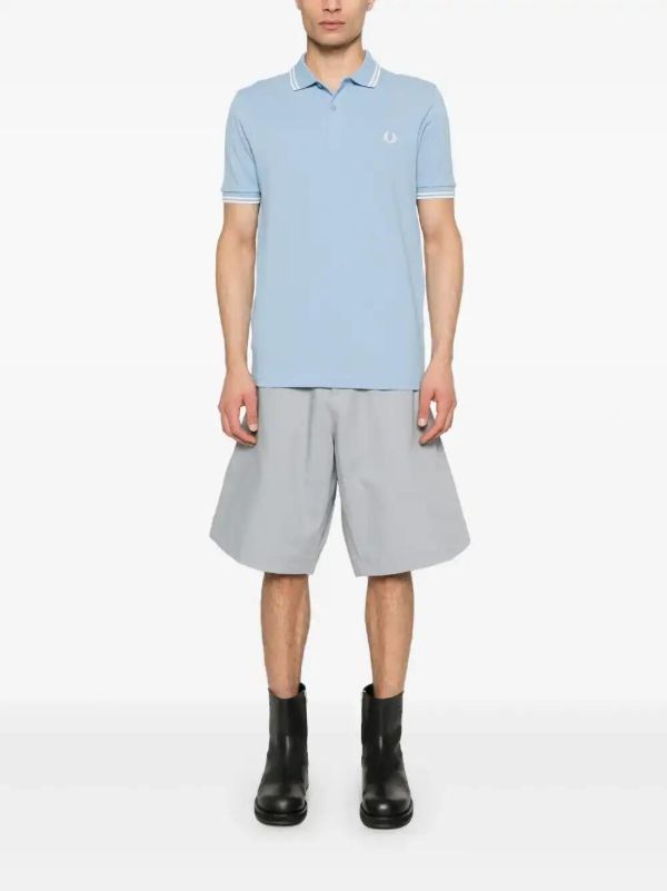 Browns Comme Des Garçons Shirt X Fred Perry Striped-trim Polo Shirt | Browns Polo Shirts