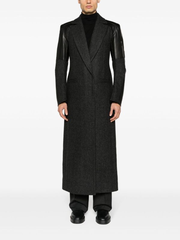 Browns Coperni Grey Single Breasted Coat | Browns Single Breasted Coats