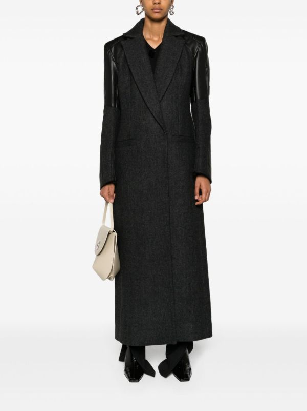Browns Coperni Grey Single Breasted Coat | Browns Single Breasted Coats
