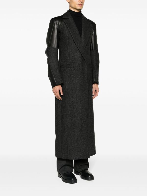 Browns Coperni Grey Single Breasted Coat | Browns Single Breasted Coats