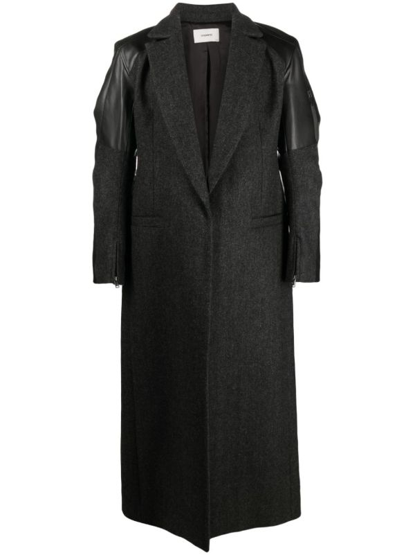 browns Coperni Grey Single Breasted Coat | Browns Single Breasted Coats