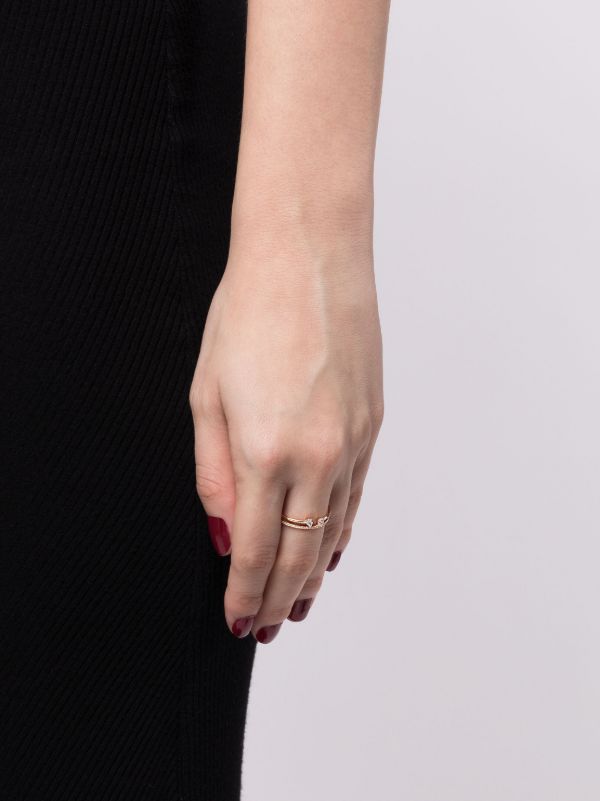 Browns Dana Rebecca Designs 14K Rose Gold Alexa Jordyn Double Row Diamond Ring | Browns Fine Rings