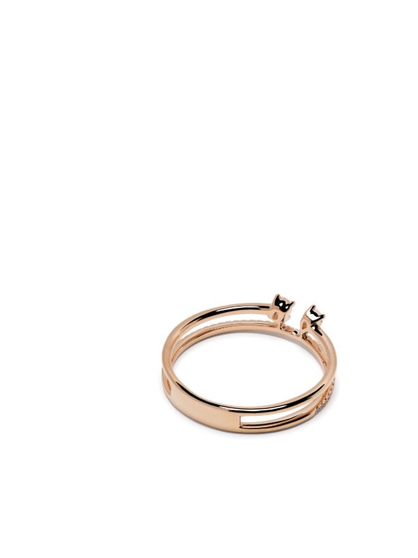 Browns Dana Rebecca Designs 14K Rose Gold Alexa Jordyn Double Row Diamond Ring | Browns Fine Rings