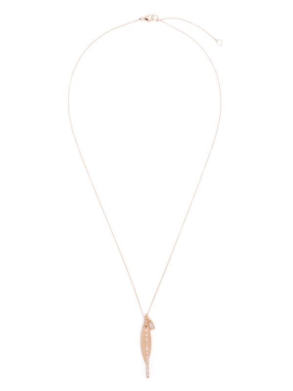 Browns Dana Rebecca Designs 14K Rose Gold Sadie Pearl Diamond Charm Necklace | Browns Fine Necklaces