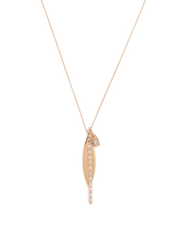 browns Dana Rebecca Designs 14K Rose Gold Sadie Pearl Diamond Charm Necklace | Browns Fine Necklaces