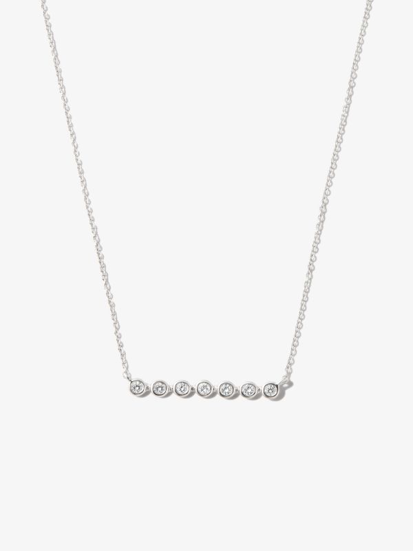 browns Dana Rebecca Designs 14K white gold Lulu Jack Bar diamond necklace | Browns Fine Necklaces