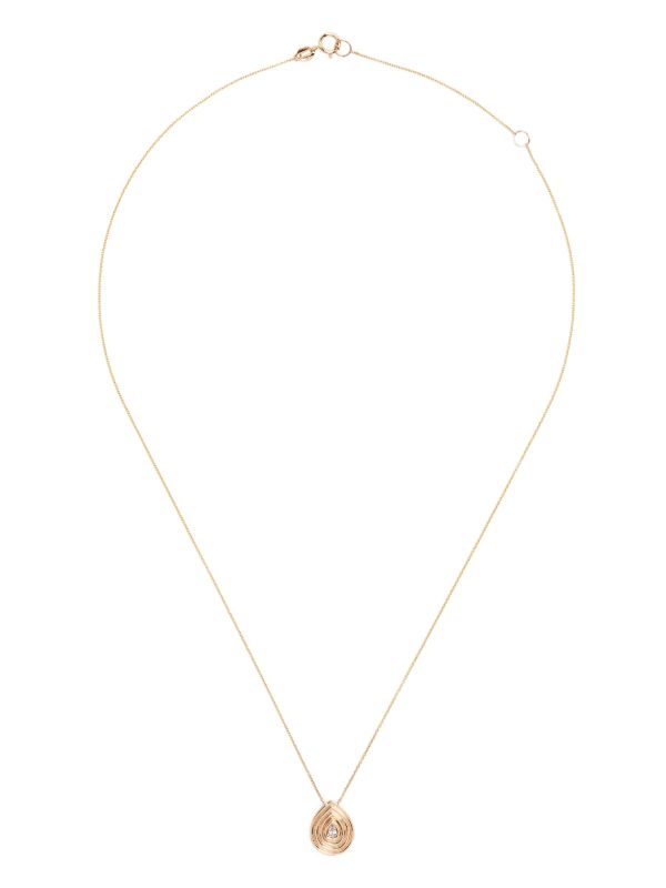 Browns Dana Rebecca Designs 14K Yellow Gold Nana Bernice Groove Teardrop Pendant Necklace | Browns Fine Necklaces