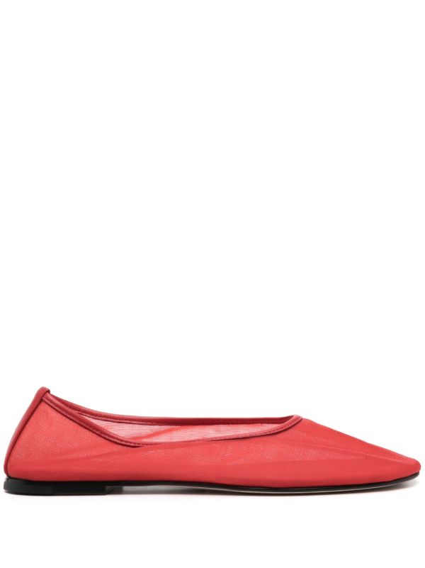 browns Dear Frances Red Balla Ballet Flats | Browns Ballerina Shoes