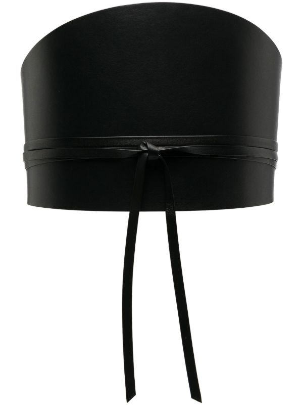 browns Déhanche Black Undone corset leather belt | Browns Belts