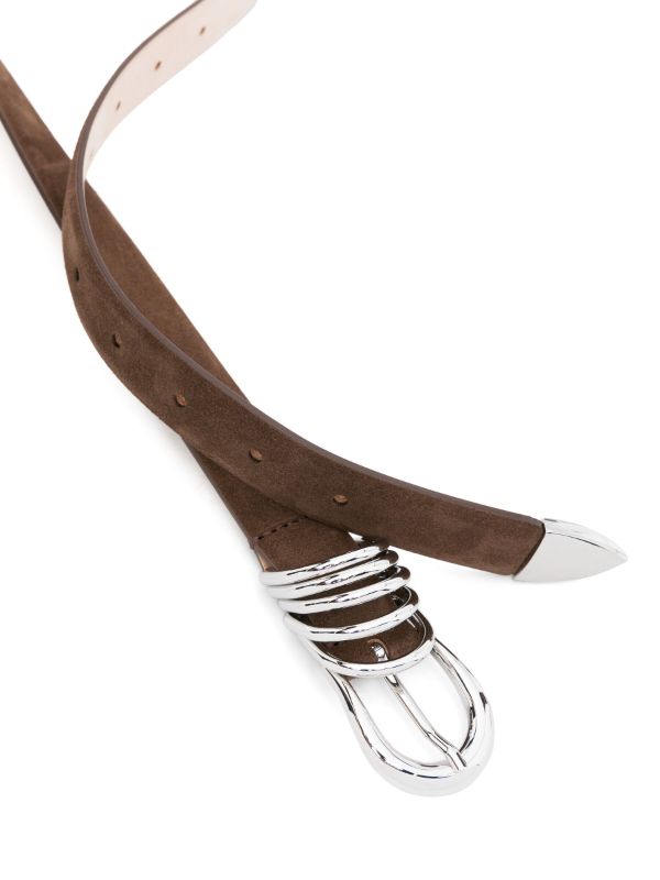 Browns Déhanche Brown Hollyhock Suede Belt | Browns Belts