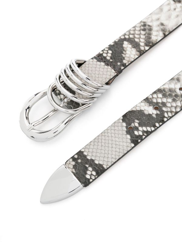 Browns Déhanche Grey Hollyhock Snakeskin-Effect Belt | Browns Belts