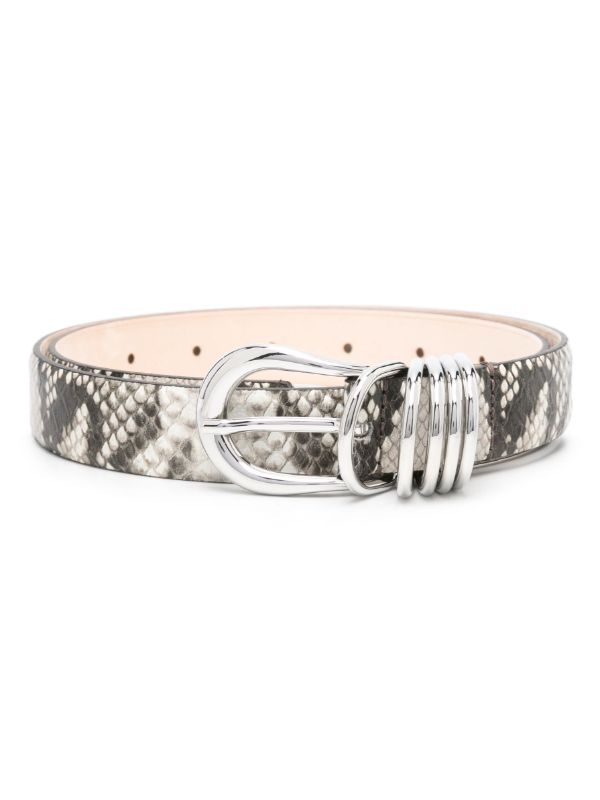 browns Déhanche Grey Hollyhock Snakeskin-Effect Belt | Browns Belts
