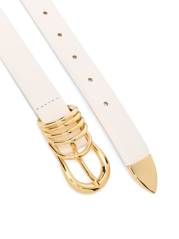 Browns Déhanche White Hollyhock Leather Belt | Browns Belts