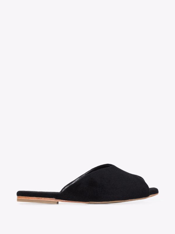 browns Deiji Studios black The Wool slide slippers | Browns Slippers