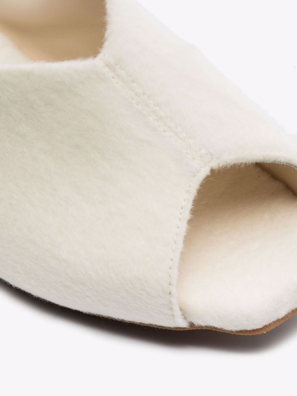 Browns Deiji Studios Neutral Wool Slides | Browns Slippers