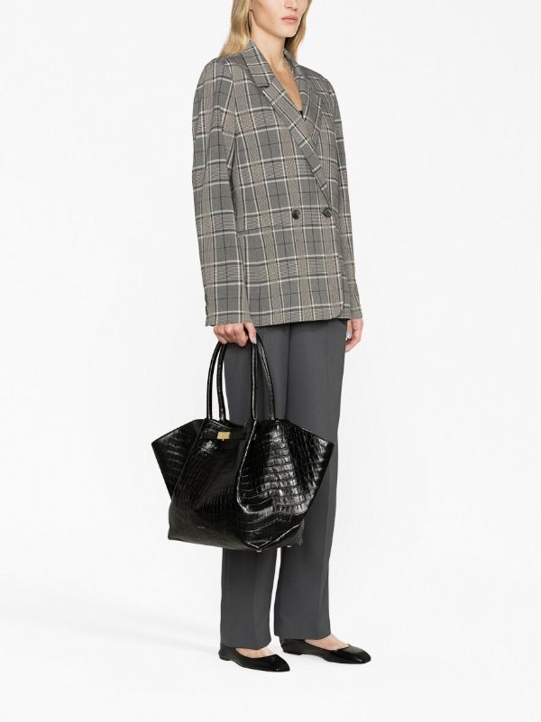 Browns DeMellier Black New York Leather Tote Bag | Browns Tote Bags