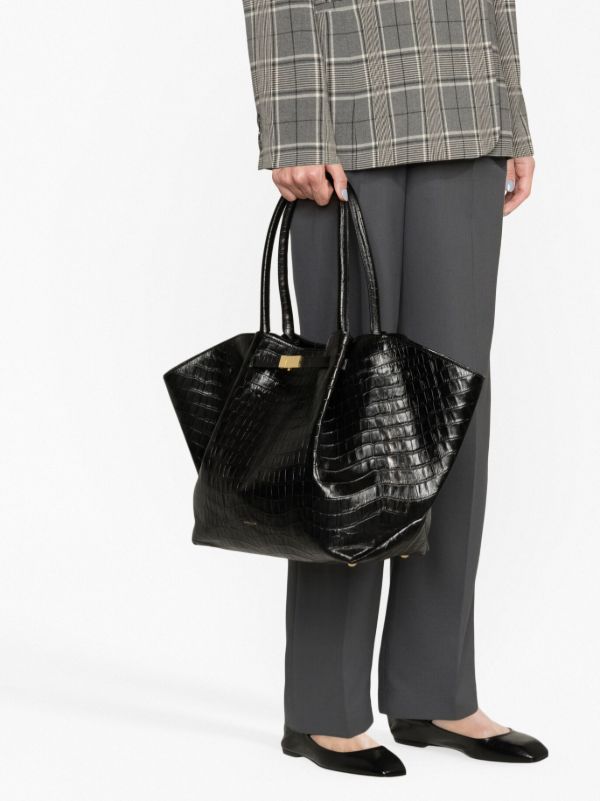 Browns DeMellier Black New York Leather Tote Bag | Browns Tote Bags