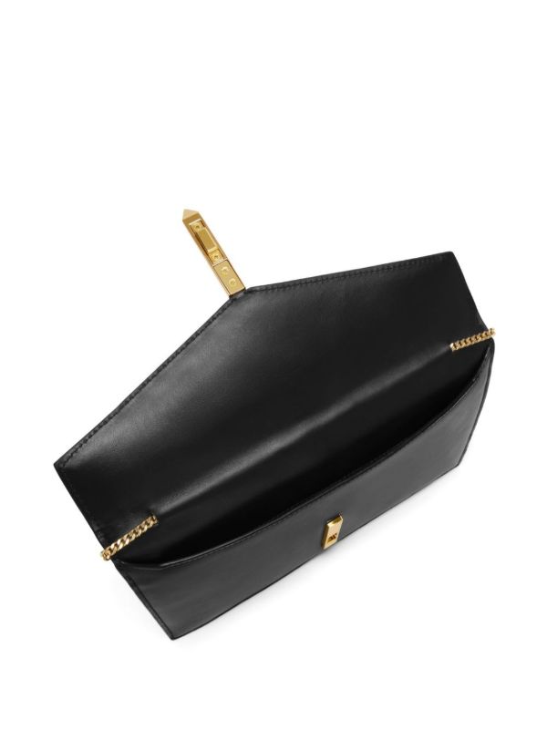 Browns DeMellier Black Tokyo Leather Clutch Bag | Browns Clutch Bags