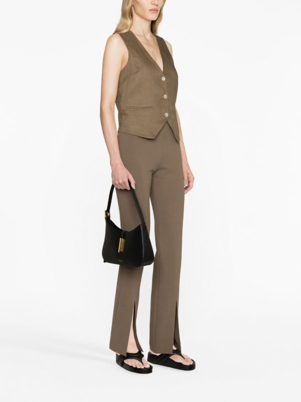 Browns DeMellier Black Tokyo Leather Shoulder Bag | Browns Shoulder Bags
