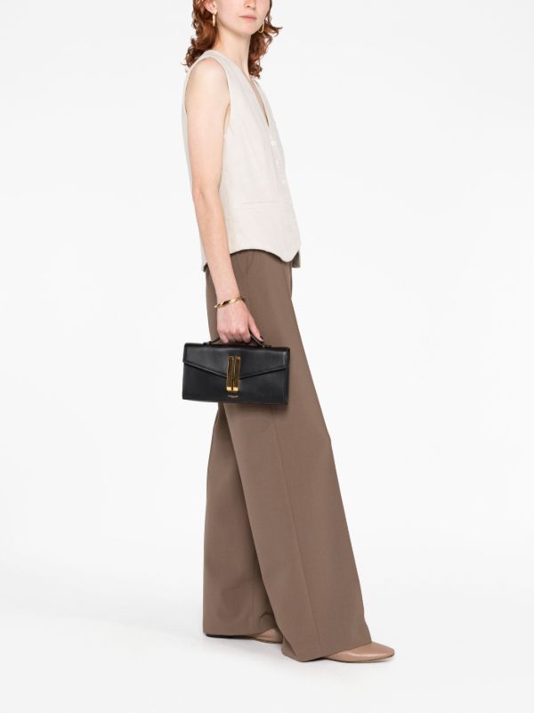 Browns DeMellier Black Vancouver Leather Clutch Bag | Browns Clutch Bags