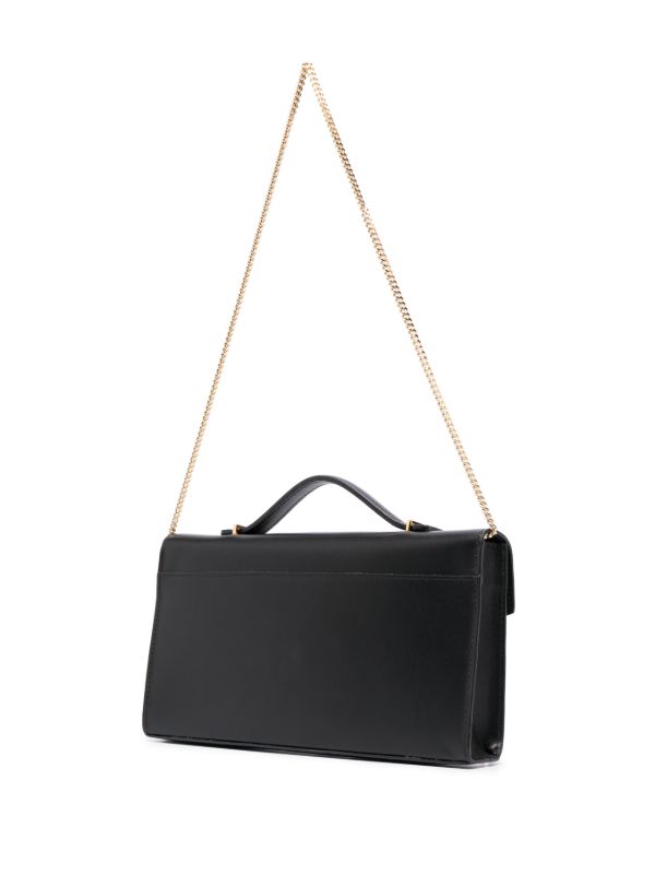 Browns DeMellier Black Vancouver Leather Clutch Bag | Browns Clutch Bags