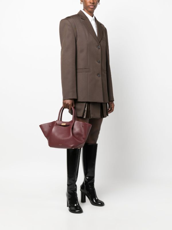 Browns DeMellier Red New York Midi Leather Tote Bag | Browns Tote Bags