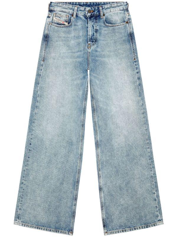 browns Diesel blue 1996 D-Sire 09h57 mid-rise wide-leg jeans | Browns Wide-Leg Jeans