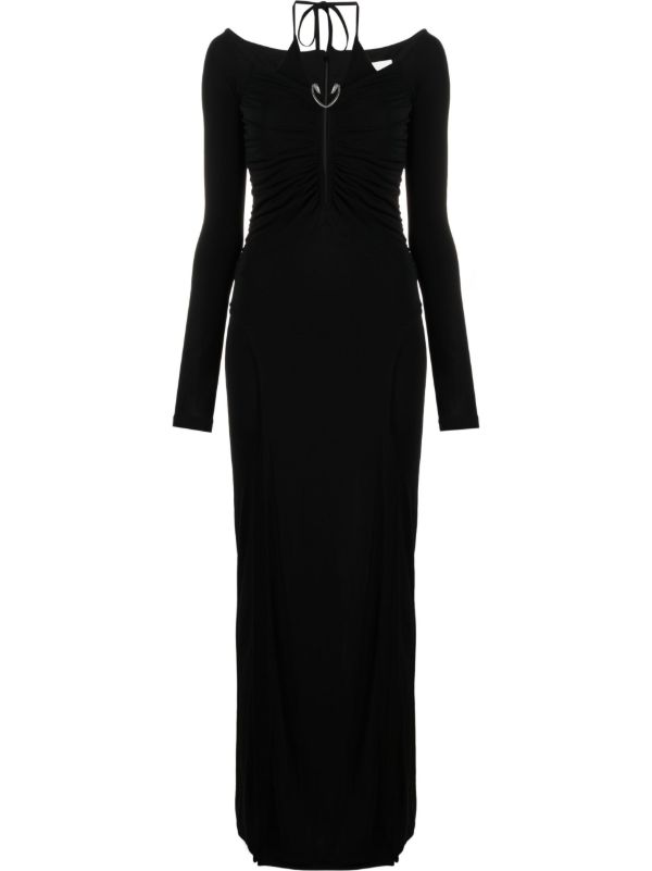 browns Dion Lee black Mobius maxi dress | Browns Cocktail & Party Dresses
