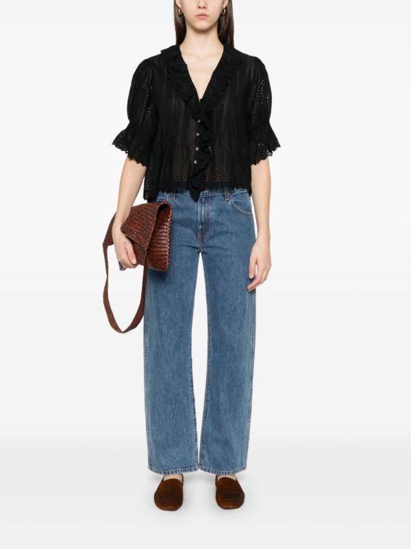 Browns DÔEN White Henri Organic Cotton Blouse | Browns Blouses