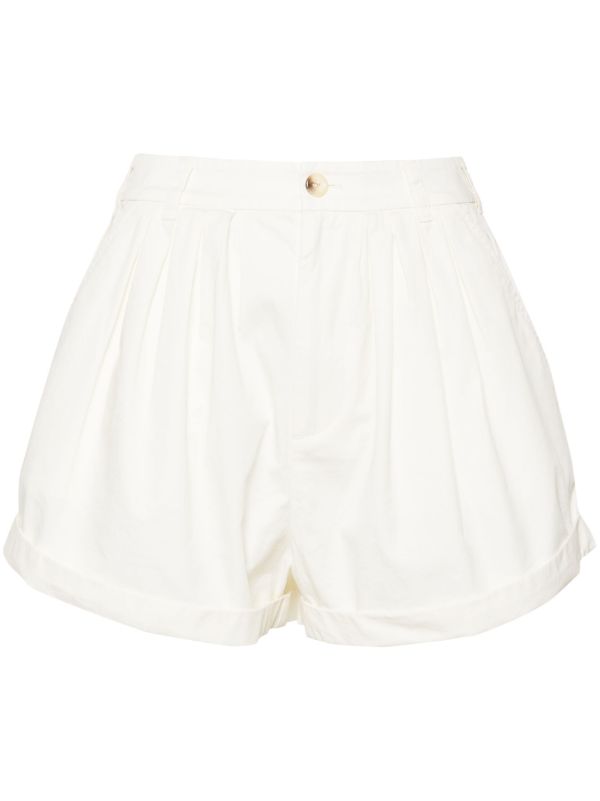 browns DÔEN White Paige Cotton Mini Shorts | Browns Short & Mini Shorts