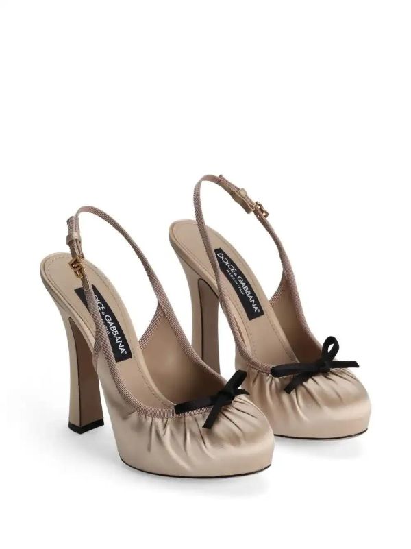 Browns Dolce & Gabbana 105mm Satin Slingback Pumps | Browns Pumps