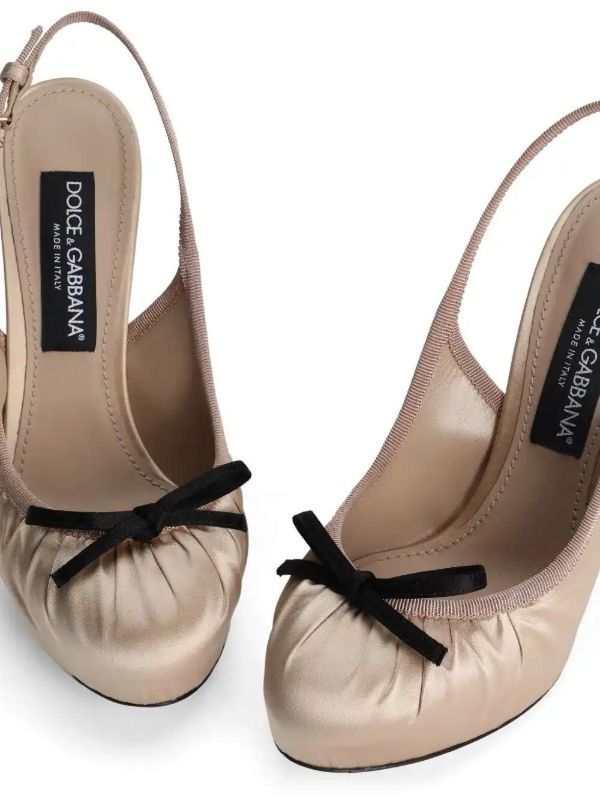 Browns Dolce & Gabbana 105mm Satin Slingback Pumps | Browns Pumps