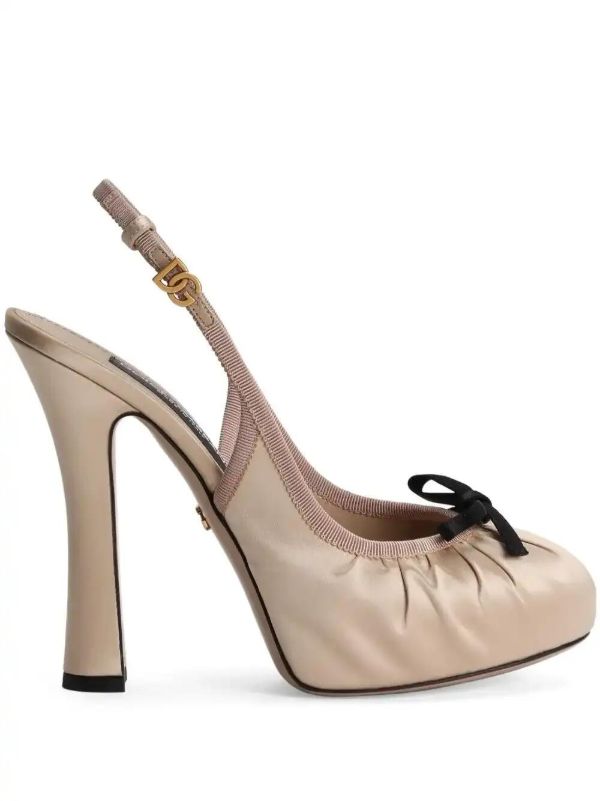 browns Dolce & Gabbana 105mm satin slingback pumps | Browns Pumps