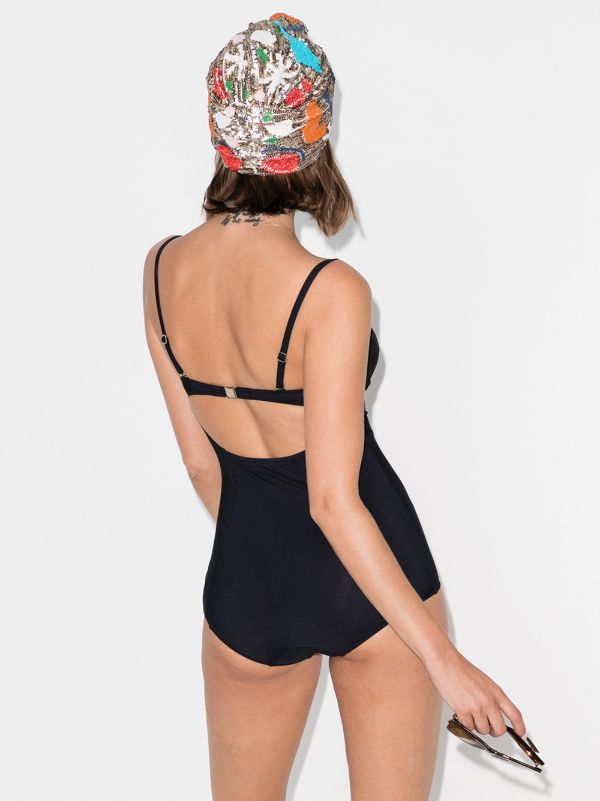 Browns Dolce & Gabbana Black Balconette Swimsuit | Browns One-Pieces