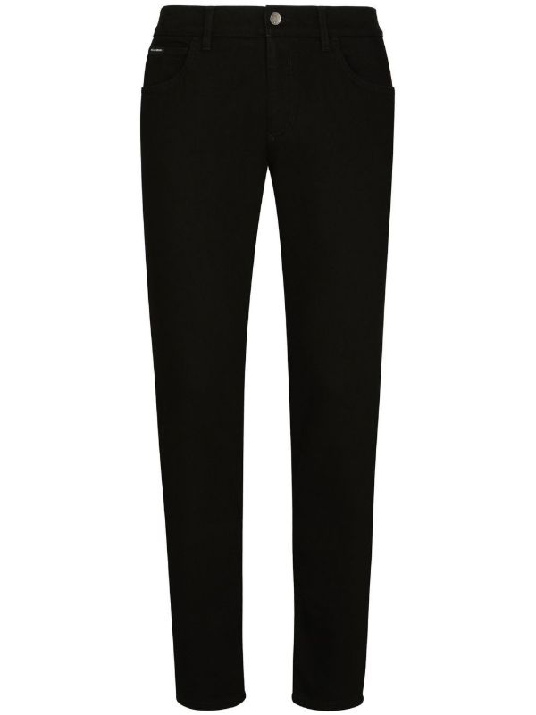 browns Dolce & Gabbana Black Cotton Slim Fit Jeans | Browns Slim-Fit Jeans