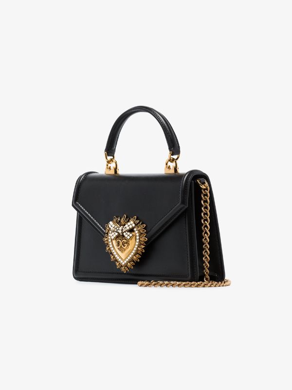 Browns Dolce & Gabbana Black Devotion Mini Top Handle Bag | Browns Top Handle Bags