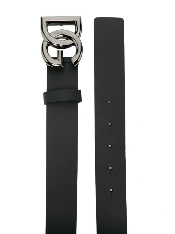 Browns Dolce & Gabbana Black DG Buckle Leather Belt | Browns Belts