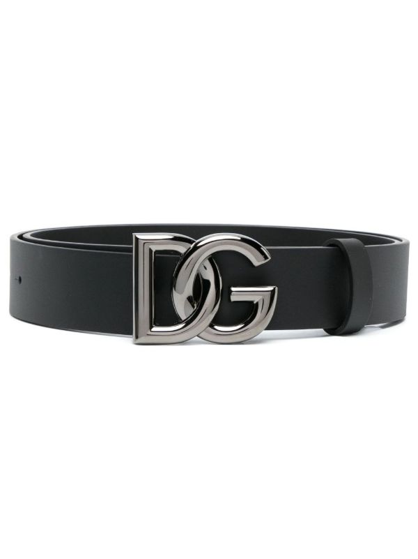browns Dolce & Gabbana Black DG buckle leather belt | Browns Belts