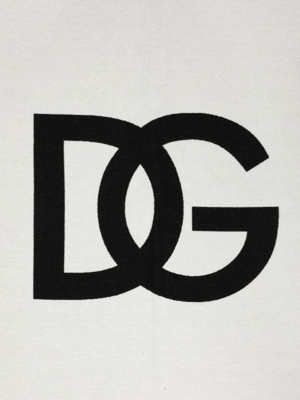 Browns Dolce & Gabbana Black DG Logo Cotton Blanket | Browns Blankets & Throws
