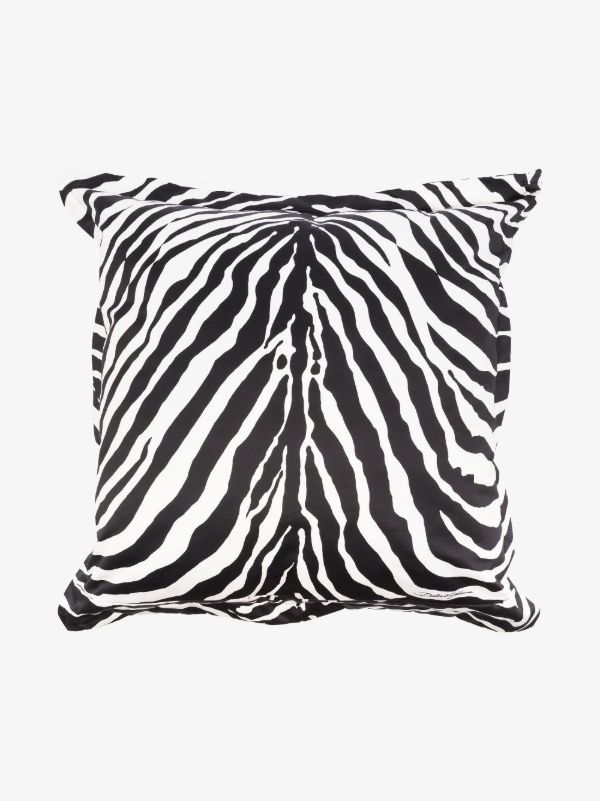 Browns Dolce & Gabbana Black Duchesse Large Zebra Print Cushion | Browns Cushions
