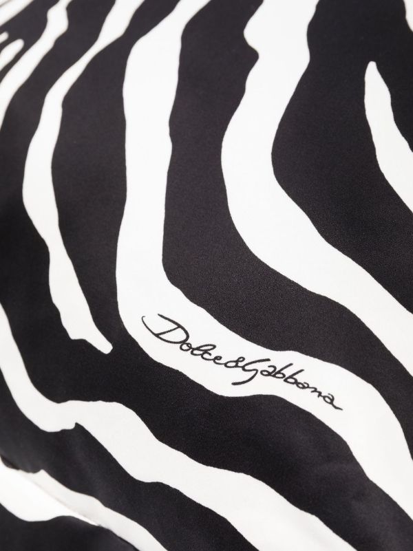 Browns Dolce & Gabbana Black Duchesse Large Zebra Print Cushion | Browns Cushions