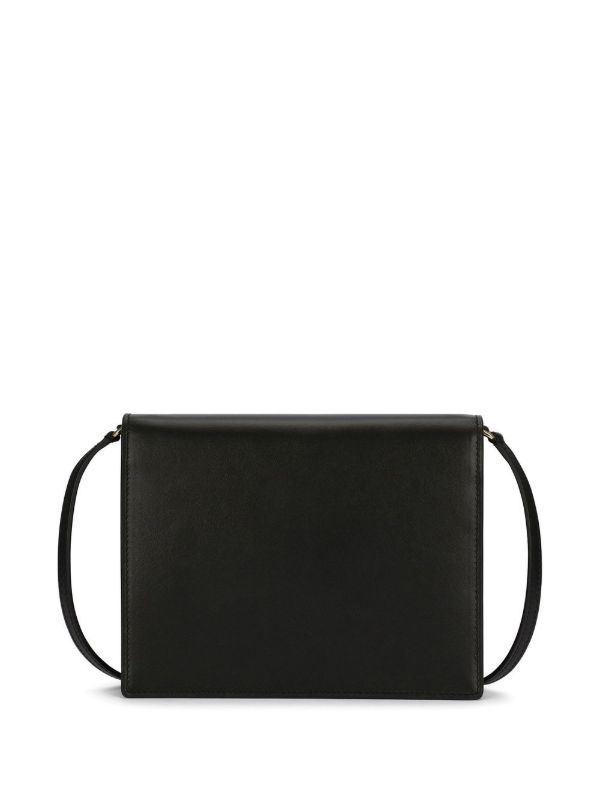 Browns Dolce & Gabbana Black Embossed Logo Leather Cross Body Bag | Browns Messenger & Crossbody Bags