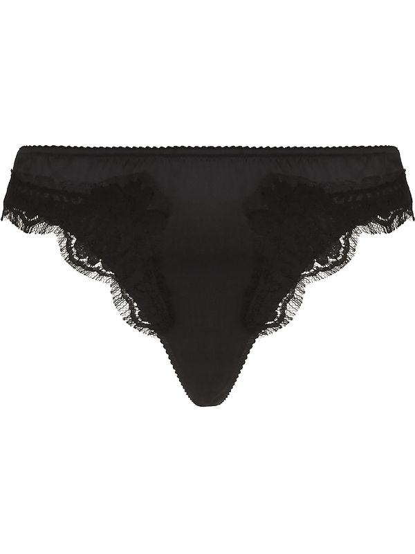 browns Dolce & Gabbana black floral lace thong | Browns Panties