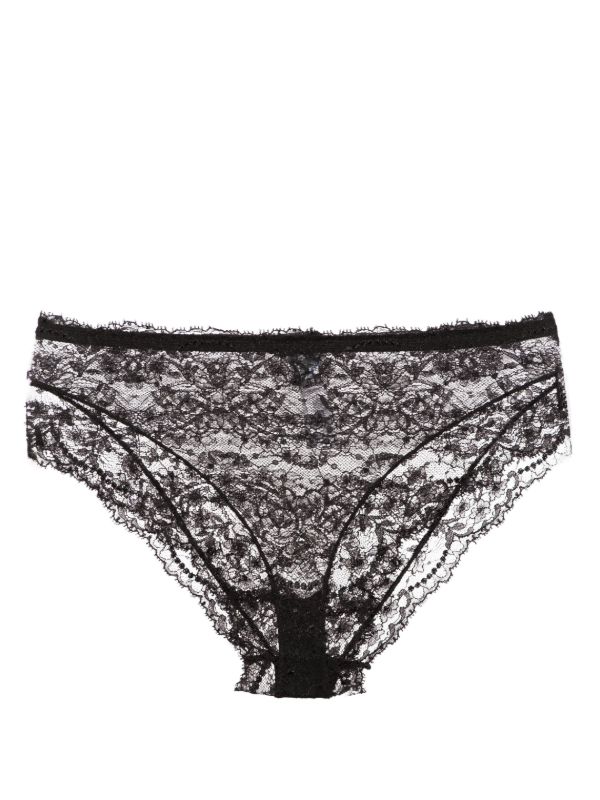 browns Dolce & Gabbana Black High-Waisted Lace Briefs | Browns Panties