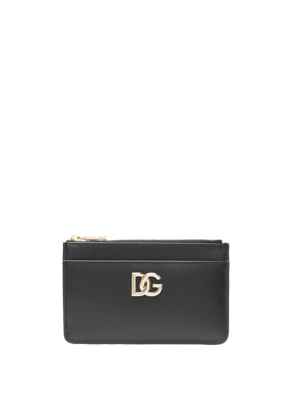 browns Dolce & Gabbana black logo leather card holder | Browns Wallets & Purses